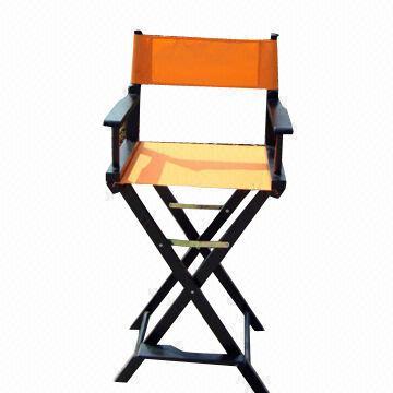 Wooden Tall Director Chair, Foldable Design