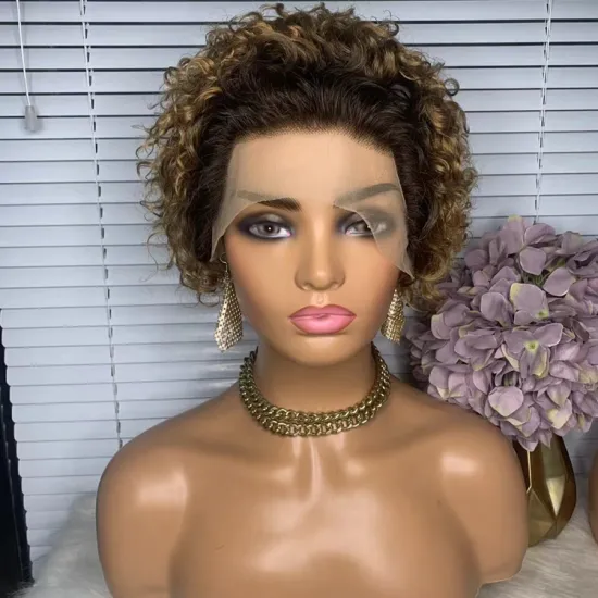 Affordable Ombre Two Tone Color Virgin Remy Human Hair Wigs: Short Bob and Pixie Styles for Black Women