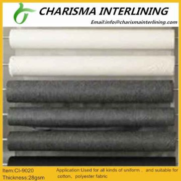 100% Dacron nonwoven fabric interlining9020