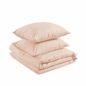 Pink Organic Percale Duvet Comforter Cover Set