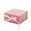 Embalaje de aretes de joyería personalizada de caja de cinta rosa