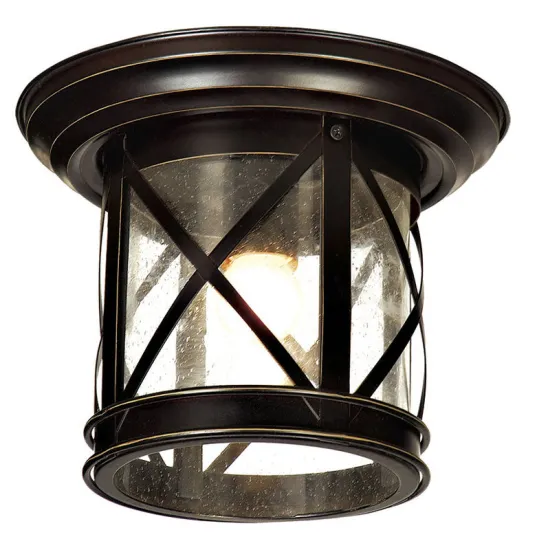 Brown Color Decorative Outdoor Ceiling Lights Waterproof Glass Lamp