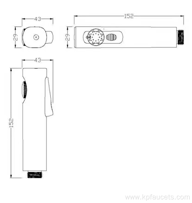 Pvc Hand Held Abs Bidet Sprayer