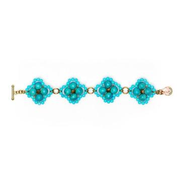 Four flowers bead bracelets for women 1123-T