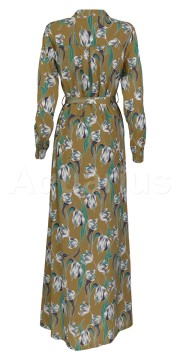 Yellow Stylish and elegant printed dress