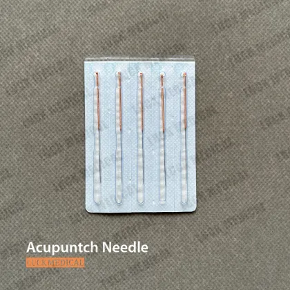 Disposable sterile acupuncture and moxibustion needle