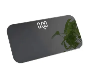 Portable LED Display Body Fat Scales with Rectangular Mirror and Electronic Mini Weight Measurement