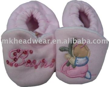 baby slipper socks with beautiful beads and emb