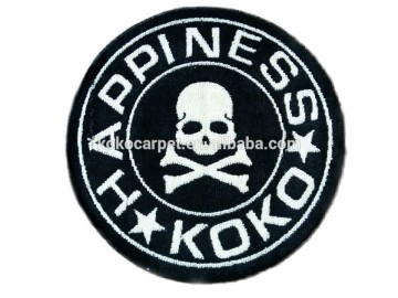 round floor mat, black mat, special roud rug