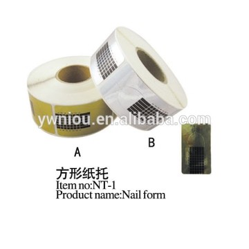 Fashion Aluminized Paper Nail Form Extension Guide Tools For Acrylic Nails