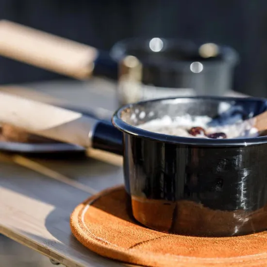 Wholesale Mini Metal Steel Enamel Coffee Milk Color for Outdoor Cooking pot