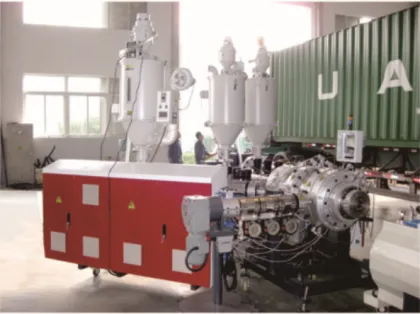 HDPE 3LAYER A/B/A A/B/C plastic pipe extrusion machine