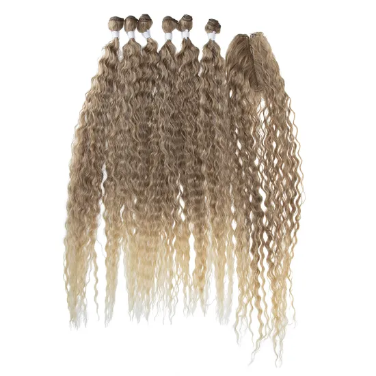 The highest sales in Russia Long Curly Wave Twist Crochet Hair Loose Deep Wave Hair Bundles Extensions Synthetic Braiding Hair
