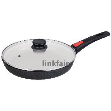Aluminium nie wetknąć cookware patelnia z pokrywą hartowane