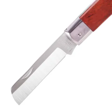 Deli DL0070 Stainless Steel Professional Wooden Handle Straight Blade Electrician Knife 200mm