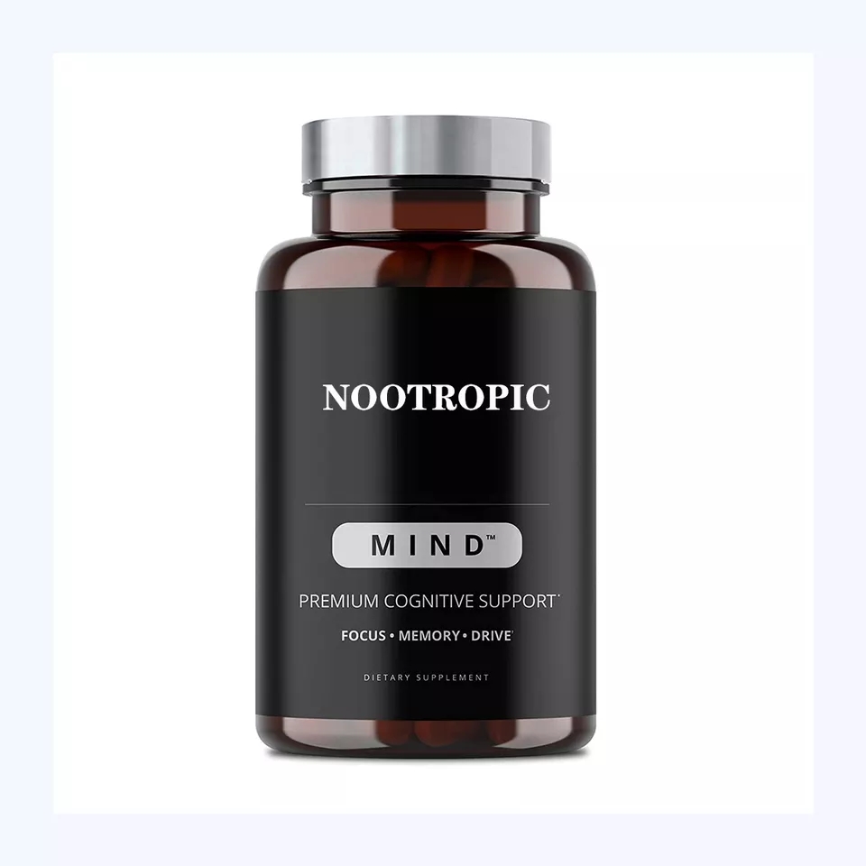 Private Label Nootropic Ginkgo biloba Bacopa monnieri Mushroom capsules Vegan DHA Brain Booster Supplements capsules