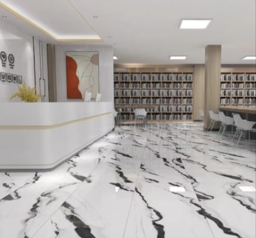 WHITE POLISHED Sintered Stone Ceramic Tiles - PANDA