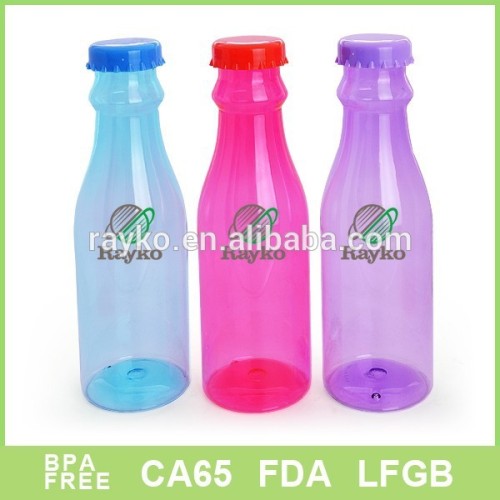 2015 summer sell FDA test new design plastic single wall water bottle