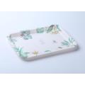 garden rectangular serving tray