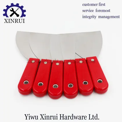 Red Plastic Handle Putty Knife for Drywall and Building Construction
