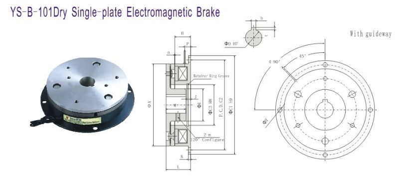 200nm Ys-B-20-101 DC24V for Machine Electromagnetic Brake