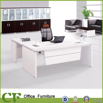 Latest white ergonomic luxury modern president office table for ECO chairman