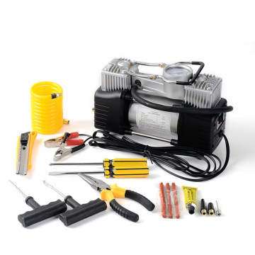 2 Cylinder Portable Air Compressor Tire Pump Inflator