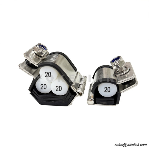 IEC61914 Nízkokouřové 20mm trojlískové jednoduché kabelové příchytky se šroubem M8 pro přiložený kabel