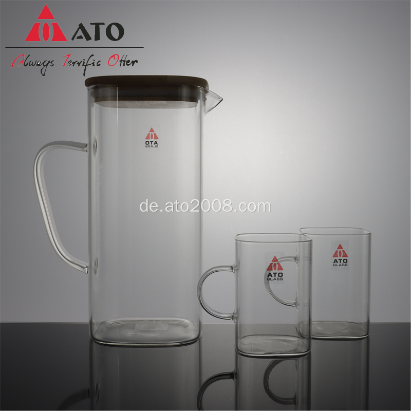 Ato Borosilikat Glaswasserkrug Glas Karaffee