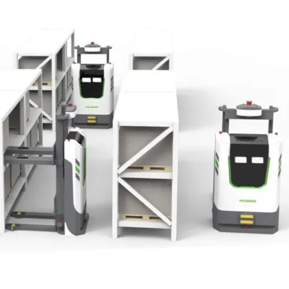 Warehouse Logistic Automatic Stacker Robot: 1.4 Tone Narrow Aisle Stacker AGV