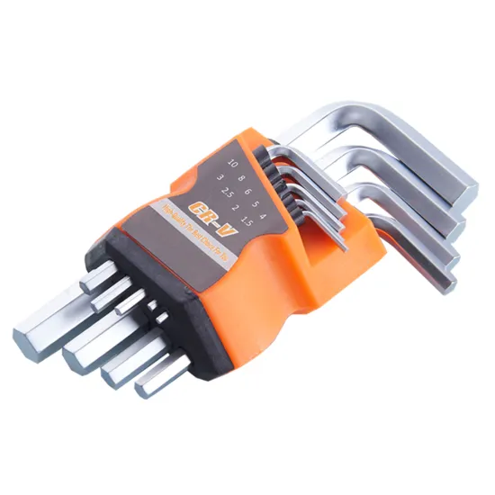 9 Pcs Flat Head Metric Short Hex Key Allen Wrench Set