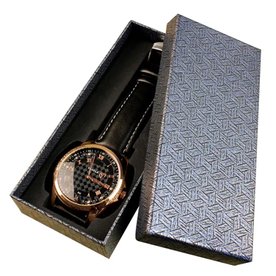Golden special paper watch box with lid