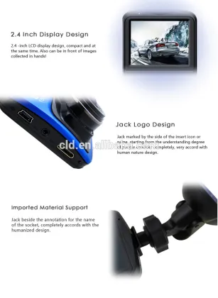 Slim 2.4 inch Screen 1920*1080P 120 Degree Wide Angle driving recorder