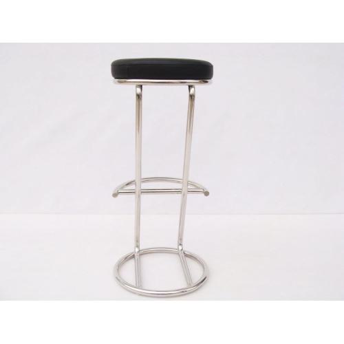 Black Leather Bar Stool leather bar chair in modern style Factory