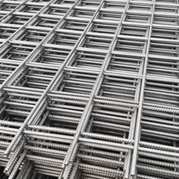 Threaded reinforcing mesh for site construction