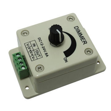 12-24VDC 8amp LED dimmer with knob-operated control