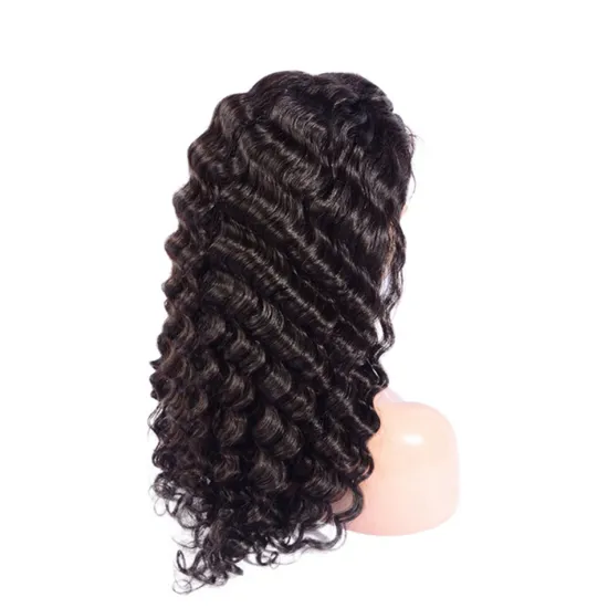 Mink Brazilian Virgin Human Cuticle Aligned Hair Pre Plucked Loose Deep Lace Front Wig For Black Women Wet And Wavy Hair Wig