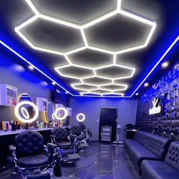 Brandon Commercial Garage Track Light: Hexagonal LED Lights for High Lumen Surface Mounting and Parking Decoration