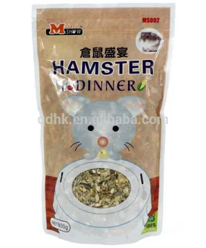 Oder pet food stand up zipper bag