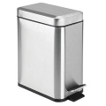 Cubo de basura de basura de baño de metal de acero inoxidable delgado