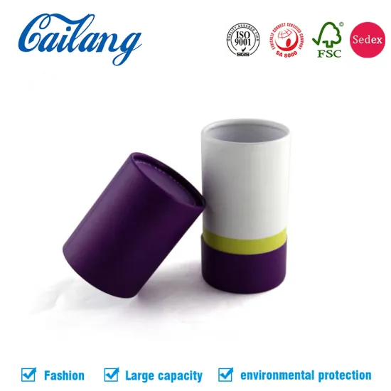 Round Shape Tin Paper Box With Lid