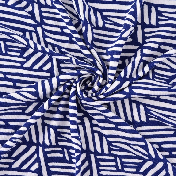 ผ้าถักพิมพ์ลาย 190-200GSM ผ้าวิสโคส 30 วินาทีพร้อมสแปนเด็กซ์