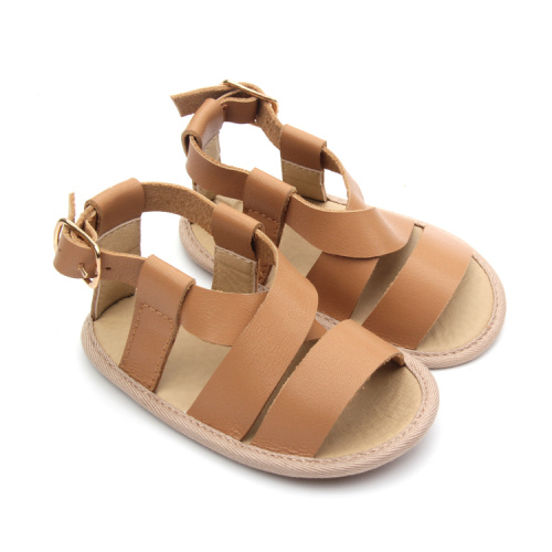 Åndbar sommer læder baby sandaler sko