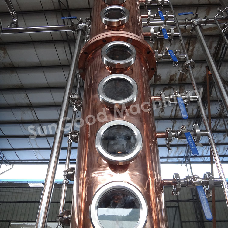 alcohol distillation column for whiskey