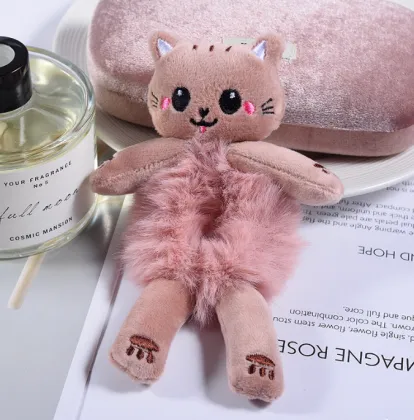 Unique Cartoon Plush Hair Accessories: Rabbit, Hair Circle, Pig Intestines, and More for Children