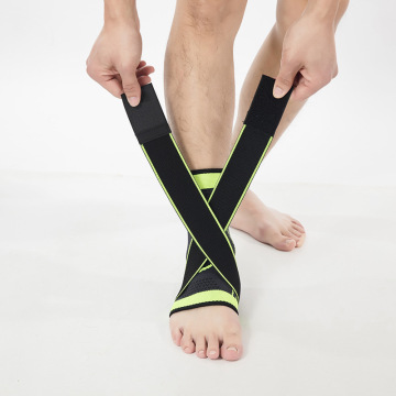 Custom Compression Sleeve Sport Elastic Adjustable Ankle Strap Support Brace