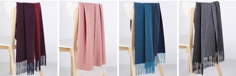 50% Wool 50% Cashmere Woven Throw -6
