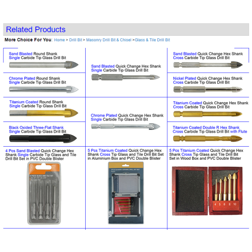 Tile Cutting Glass Drill Bit for Glass Drywall