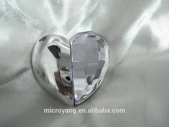 promotion wedding favor gifts metal heart shape diamond usb