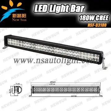 180W 43\" Led Light bar,LED Alloy Spot Combo Work Bar,4x4 Driving Light